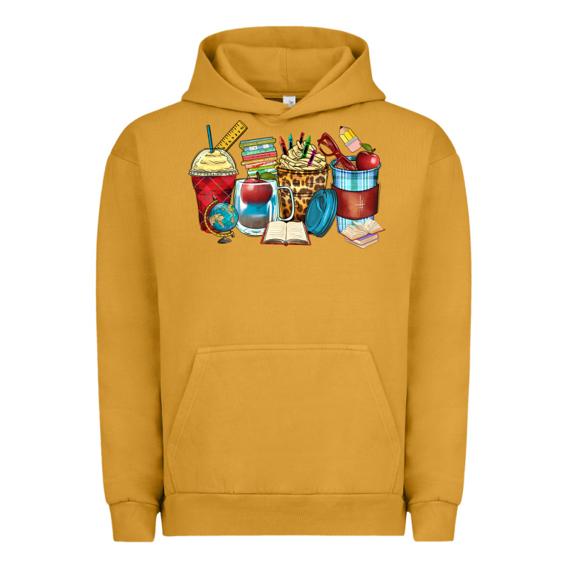 Teacher Coffee Cups Urban Hoodie by Zillion Design Studio | Teevron