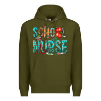 Army Green school nurse Premium Hoodie - texasbilliewilder