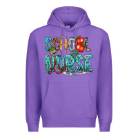 Purple school nurse Premium Hoodie - texasbilliewilder