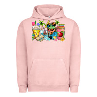 Pigment Salmon summer teacher coffee cups Urban Hoodie - Zillion Design Studio