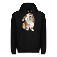 Black cute bunny Premium Hoodie - RanaPortraitStore