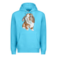 Ocean Blue cute bunny Premium Hoodie - RanaPortraitStore