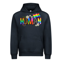 Navy human with daisies Urban Hoodie - texasbilliewilder