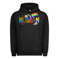 Pigment Black human with daisies Urban Hoodie - texasbilliewilder