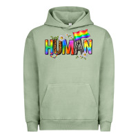 Pigment Oil Green human with daisies Urban Hoodie - texasbilliewilder