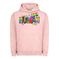 Pigment Salmon human with daisies Urban Hoodie - texasbilliewilder