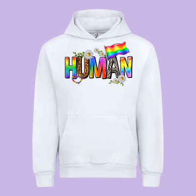 Urban Hoodie human with daisies
