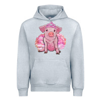 Heather Grey Balerina pig with tutu Urban Hoodie - RanaPortraitStore