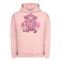 Pigment Salmon Balerina pig with tutu Urban Hoodie - RanaPortraitStore