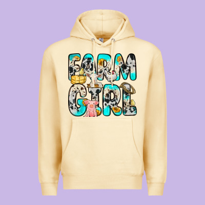 Farm Girl Premium Hoodie Designed By Zillion Design Studio