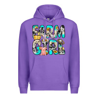 Purple farm girl Premium Hoodie - Zillion Design Studio