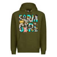 Army Green farm girl Premium Hoodie - Zillion Design Studio