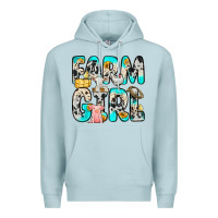 Blue Mist farm girl Premium Hoodie - Zillion Design Studio