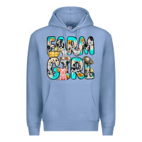 Colony Blue farm girl Premium Hoodie - Zillion Design Studio