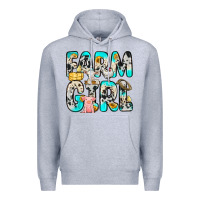 Heather Grey farm girl Premium Hoodie - Zillion Design Studio
