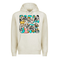 Oatmeal Heather farm girl Premium Hoodie - Zillion Design Studio