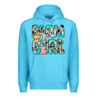 Ocean Blue farm girl Premium Hoodie - Zillion Design Studio