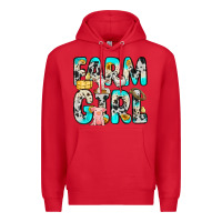 Red farm girl Premium Hoodie - Zillion Design Studio