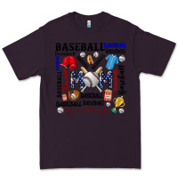 Plum baseball mom Premium Tee - CowhideDigitalArt