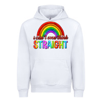 White i cant even think straight Urban Hoodie - texasbilliewilder