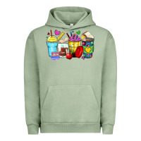 Pigment Oil Green school coffee cups Urban Hoodie - Zillion Design Studio