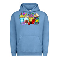 Pigment Pebble Blue school coffee cups Urban Hoodie - Zillion Design Studio