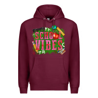 Burgundy school vibes Premium Hoodie - texasbilliewilder