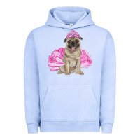 Pigment Grape Ice Balerina pug with tutu Urban Hoodie - RanaPortraitStore