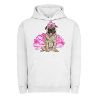 Pigment Lunar Rock Balerina pug with tutu Urban Hoodie - RanaPortraitStore