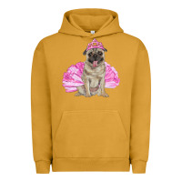 Pigment Peanut Butter Balerina pug with tutu Urban Hoodie - RanaPortraitStore