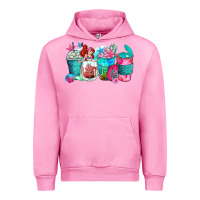 Fuchsia Pink mermaid coffee cups Urban Hoodie - Zillion Design Studio