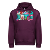 Mauve Wine mermaid coffee cups Urban Hoodie - Zillion Design Studio