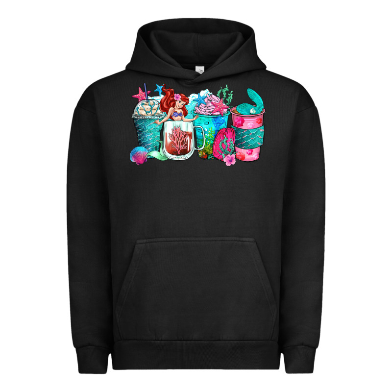Mermaid Coffee Cups Urban Hoodie by Zillion Design Studio | Teevron