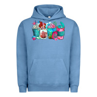 Pigment Pebble Blue mermaid coffee cups Urban Hoodie - Zillion Design Studio