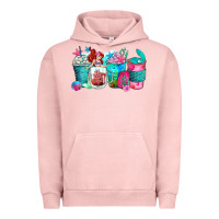 Pigment Salmon mermaid coffee cups Urban Hoodie - Zillion Design Studio