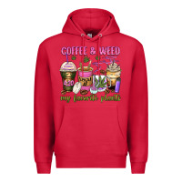 Cardinal coffee and weed my favorite plants Premium Hoodie - Zillion Design Studio