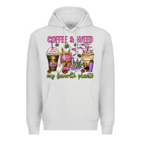 Dove Grey coffee and weed my favorite plants Premium Hoodie - Zillion Design Studio