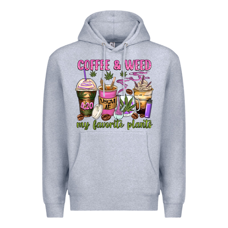 Coffee And Weed My Favorite Plants Premium Hoodie by Zillion Design Studio | Teevron