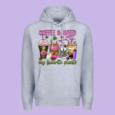 Coffee And Weed My Favorite Plants Premium Hoodie Designed By Zillion Design Studio