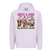 Lilac coffee and weed my favorite plants Premium Hoodie - Zillion Design Studio