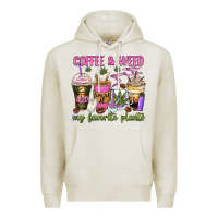 Oatmeal Heather coffee and weed my favorite plants Premium Hoodie - Zillion Design Studio
