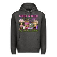 Charcoal Heather coffee and weed my favorite plants Premium Hoodie - Zillion Design Studio