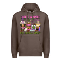 Coffee coffee and weed my favorite plants Premium Hoodie - Zillion Design Studio