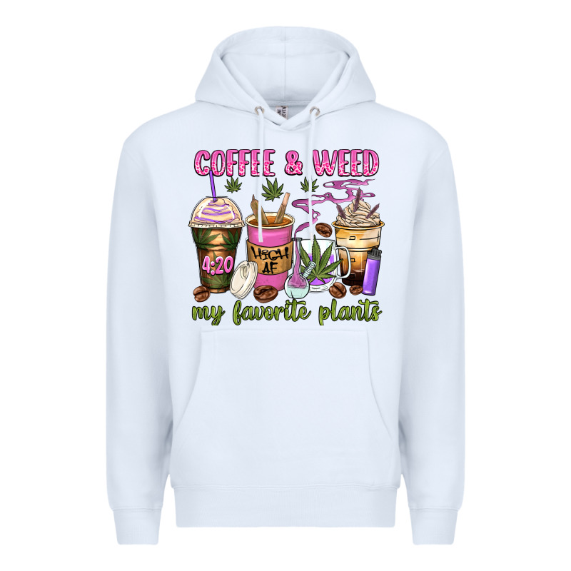 Coffee And Weed My Favorite Plants Premium Hoodie by Zillion Design Studio | Teevron