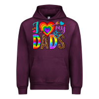 Mauve Wine i love my dads Urban Hoodie - texasbilliewilder