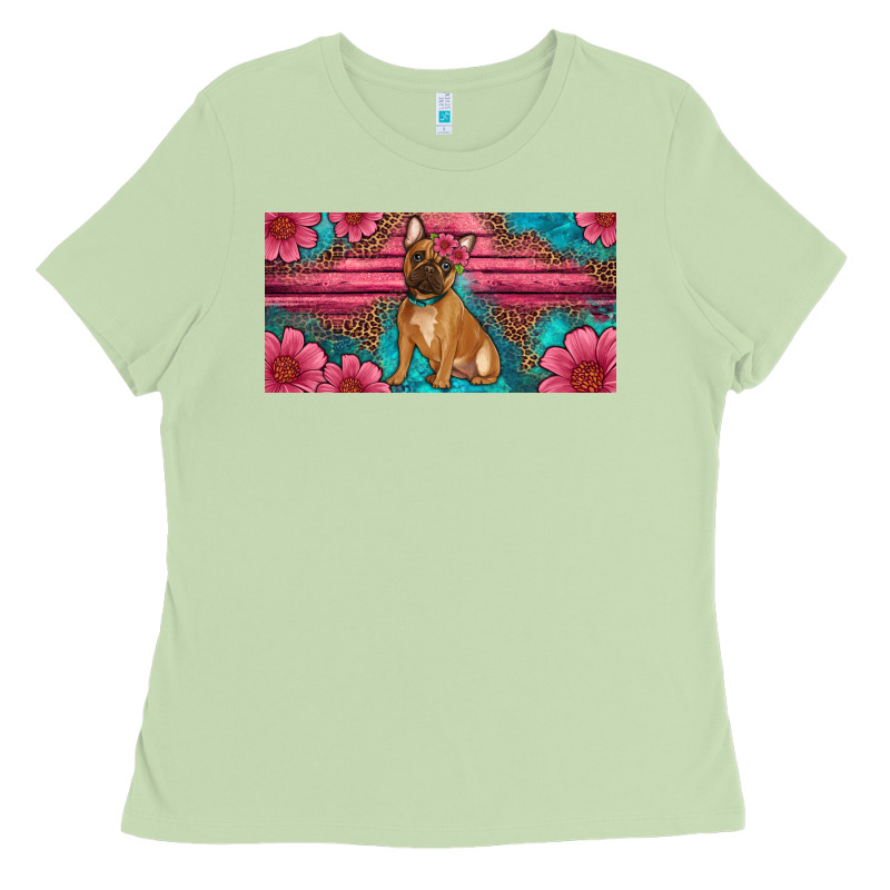 French Bulldog Floral License Plate Ladies Tee by Artiststas | Teevron