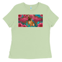 Matcha french bulldog floral license plate Ladies Tee - Artiststas