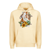 Pina Colada bunny with sunflowers Premium Hoodie - RanaPortraitStore