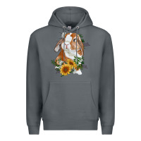 Rock bunny with sunflowers Premium Hoodie - RanaPortraitStore