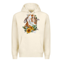 Tofu bunny with sunflowers Premium Hoodie - RanaPortraitStore